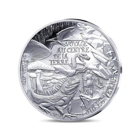 10 Euro 2025 - Voyage au centre de la terre - Jules Verne - L'art de la plume - argent Belle épreuve