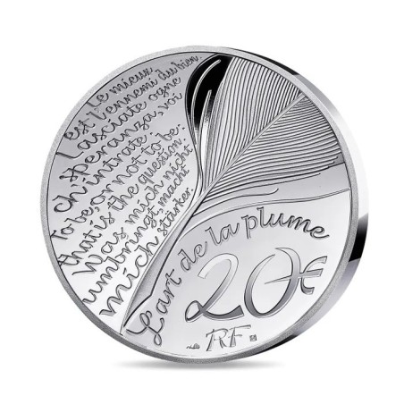 20 Euro 2025 - Jules Verne - L'art de la plume - argent Belle épreuve