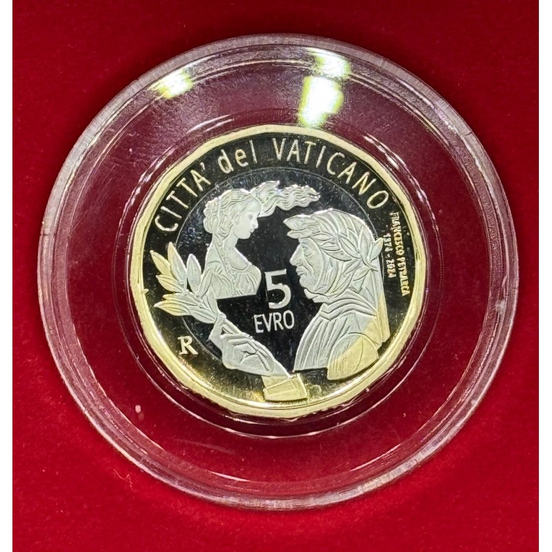 Vatican - 5 Euro 2024 - Francesco Petrarca - bi-métallique