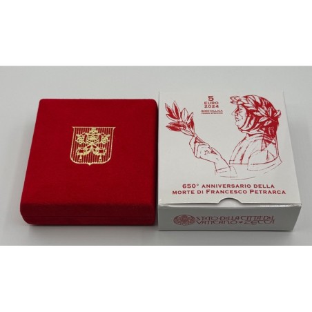 Vatican - 5 Euro 2024 - Francesco Petrarca - bi-métallique