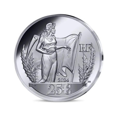25 Euro 2025 - Semeuse - Lady Liberty - Mercanti-Jimenez - argent belle épreuve