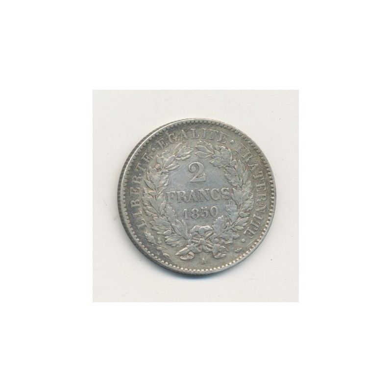 Cérès - 2 Francs - 1850 A paris - 2e République