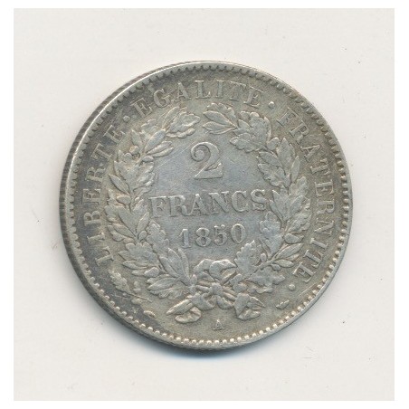 Cérès - 2 Francs - 1850 A paris - 2e République