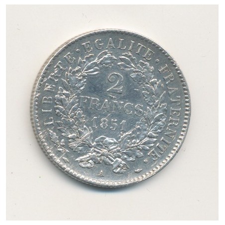 Cérès - 2 Francs - 1851 A Paris - 2e République