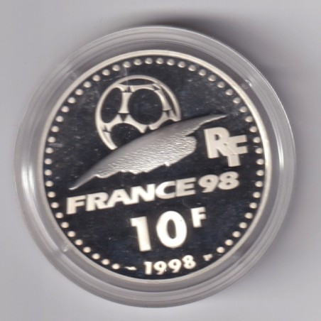 10 Francs - Coupe du monde 98 - Brésil - argent BE