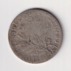 50 Centimes Semeuse - 1897 - B/TB