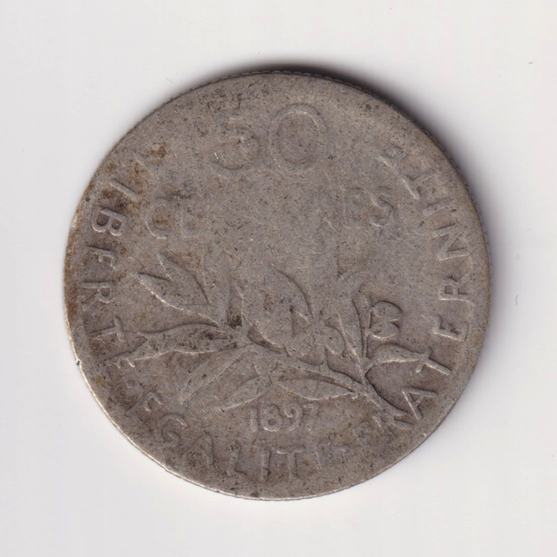 50 Centimes Semeuse - 1897 - B/TB