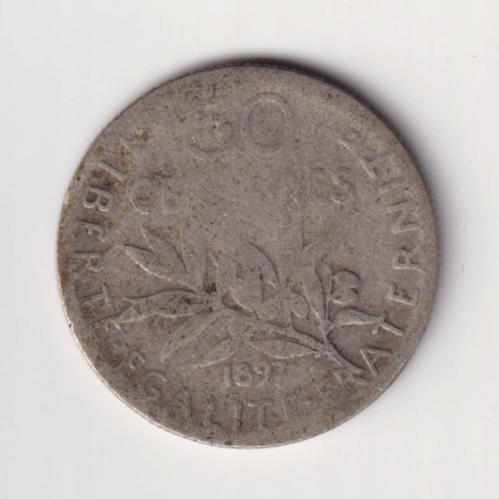 50 Centimes Semeuse - 1897 - B/TB