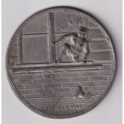 Médaille - Révolution 1848 - 13 juin 1849 - étain 72mm