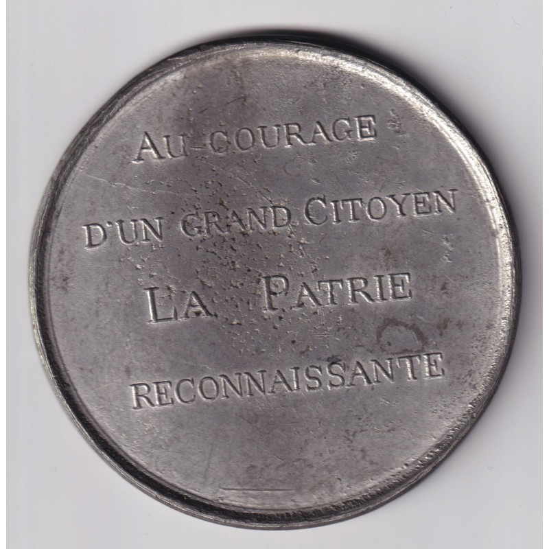 Médaille - Révolution 1848 - 13 juin 1849 - étain 72mm