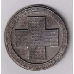 Médaille - Diffamation du gouvernement par les partisans de la république - 1848 - étain 60mm