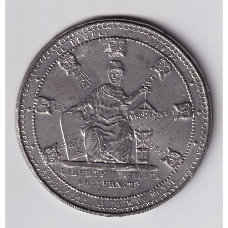 2e République - Médaille - Les 7 plaies de la république - alliage - 59,5mm