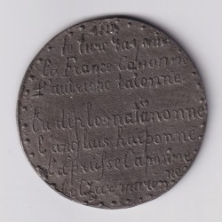 Médaille - Chasse à l'ours du nord - étain - 54mm 2