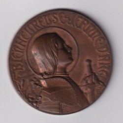 Médaille - Jeanne d'arc - uniface - 45mm - TTB