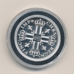 Médaille - Refrappe Petit louis d'argent Louis XV - argent 10g - 30mm - 5.000 ex 2