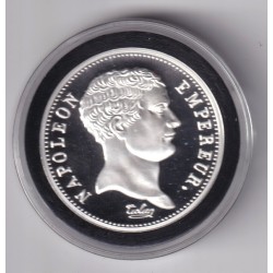 Médaille - Refrappe 2 Francs 1807 Napoleon empereur - argent 10g - 30mm - 5.000 ex