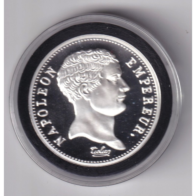 Médaille - Refrappe 2 Francs 1807 Napoleon empereur - argent 10g - 30mm - 5.000 ex