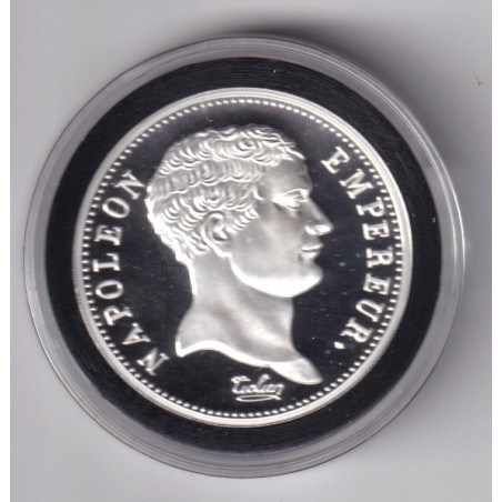 Médaille - Refrappe 2 Francs 1807 Napoleon empereur - argent 10g - 30mm - 5.000 ex