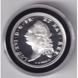 Médaille - Refrappe Écu de Calonne 1786 Louis XVI - argent 10g - 30mm - 5.000 ex