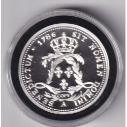 Médaille - Refrappe Écu de Calonne 1786 Louis XVI - argent 10g - 30mm - 5.000 ex 2