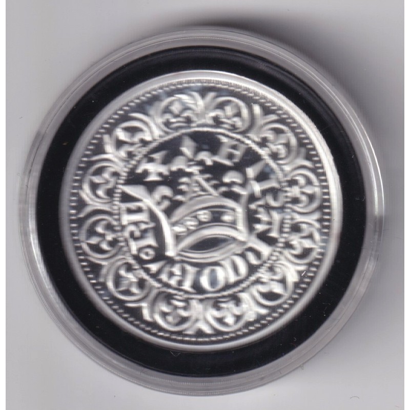 Médaille - Refrappe Gros blanc à la couronne - argent 10g - 30mm - 5.000 ex