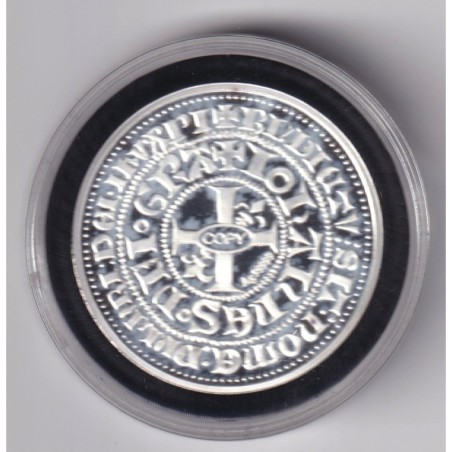 Médaille - Refrappe Gros blanc à la couronne - argent 10g - 30mm - 5.000 ex
