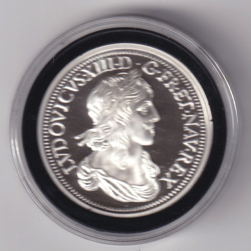 Médaille - Refrappe Écu de Warin 1642 A Louis XIII - argent 10g - 30mm - 5.000 ex