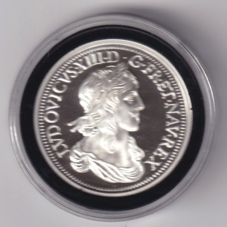 Médaille - Refrappe Écu de Warin 1642 A Louis XIII - argent 10g - 30mm - 5.000 ex