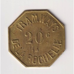 20 centimes Tramway - La Rochelle - laiton - sans TLR - SUP