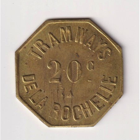 20 centimes Tramway - La Rochelle - laiton - sans TLR - SUP