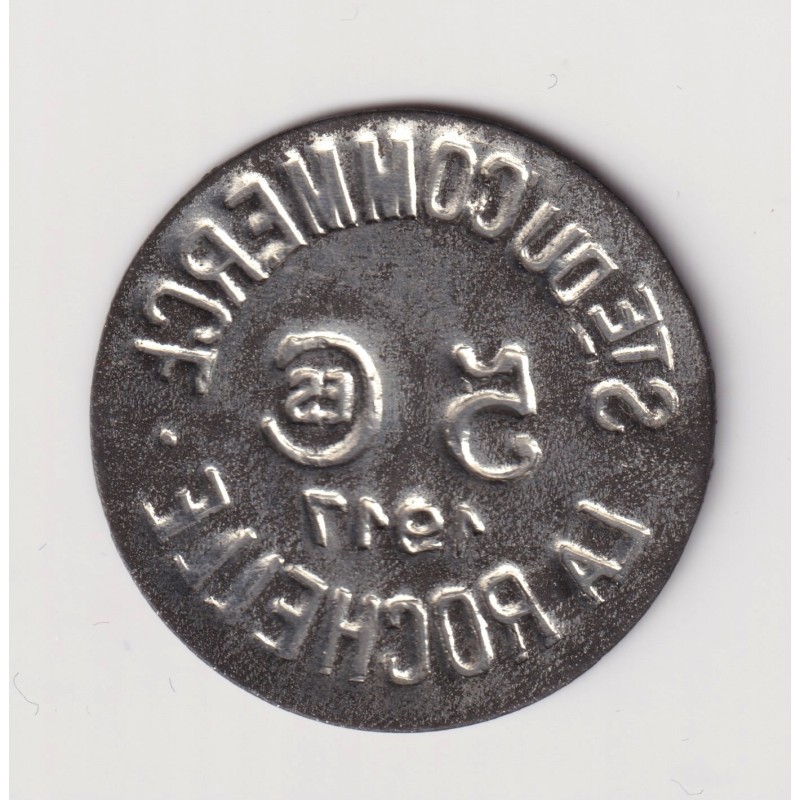 La Rochelle - 5 centimes 1917 - société du commerce - fer - TTB+