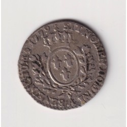 Louis XVI - 1/20 écu - 1779 A Paris - buste louis XV - TB 2