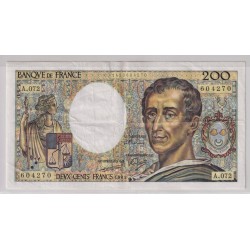 200 Francs Montesquieu - 1989 - A.072 - TTB+