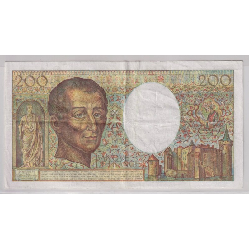 200 Francs Montesquieu - 1989 - A.072 - TTB+