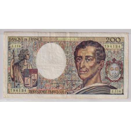 200 Francs Montesquieu - 1990 - J.114 - TTB