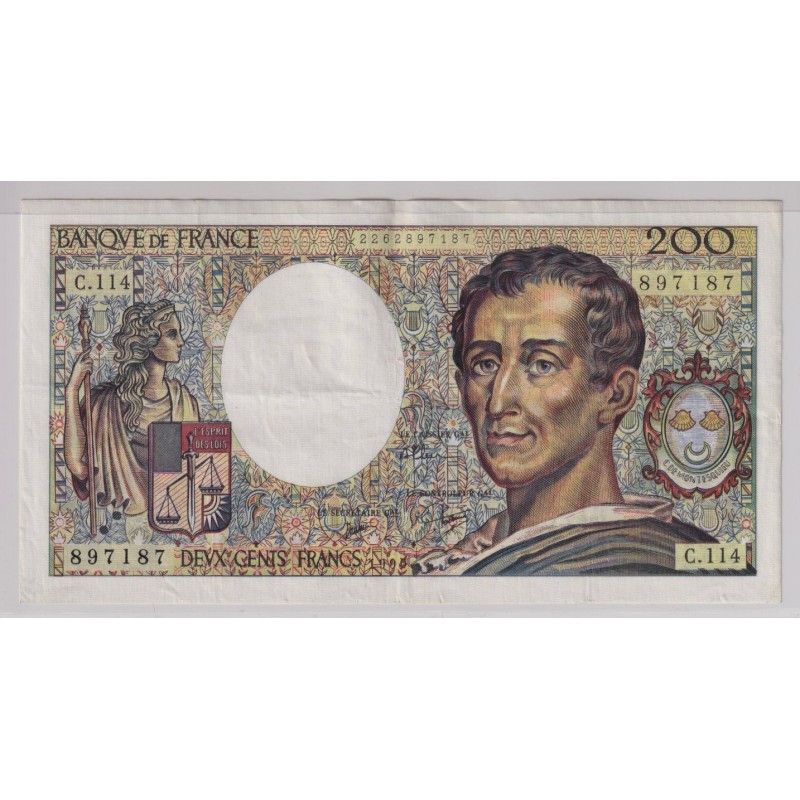 200 Francs Montesquieu - 1990 - C.114 - TTB+