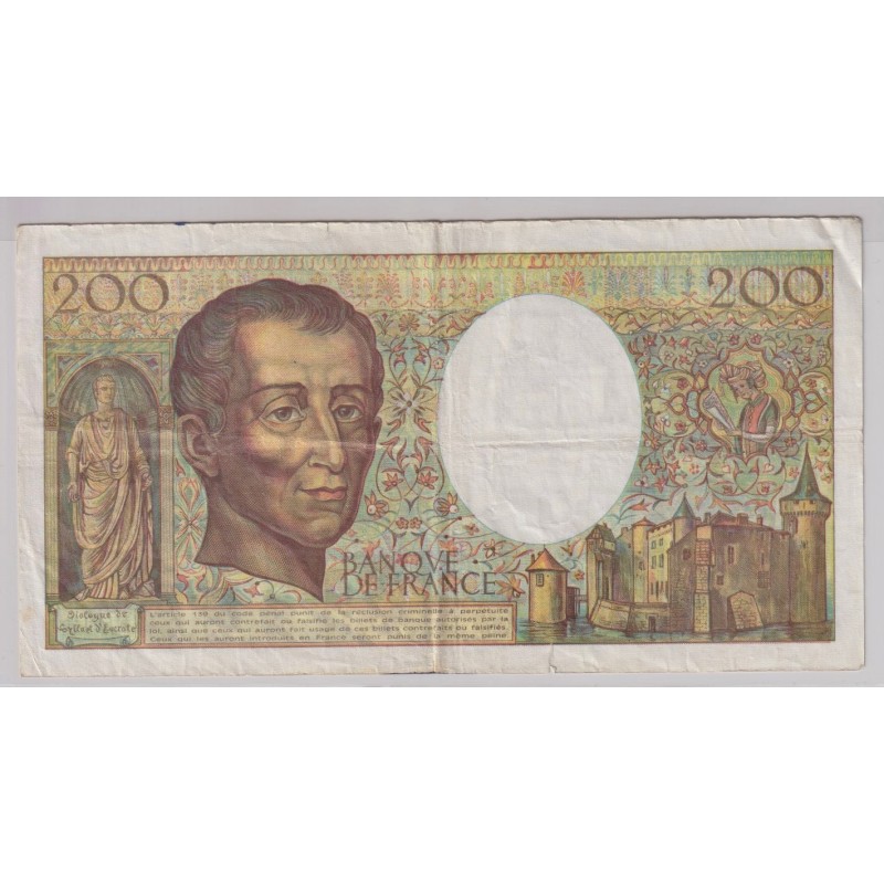 200 Francs Montesquieu - 1990 - E.113 - TTB