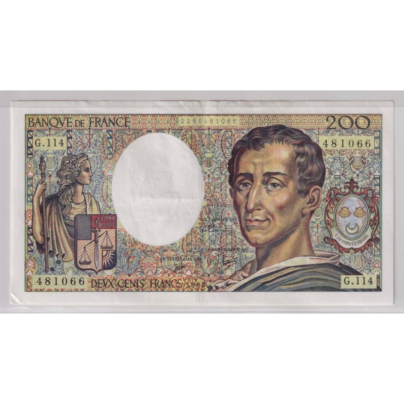 200 Francs Montesquieu - 1990 - G.114 - TTB+