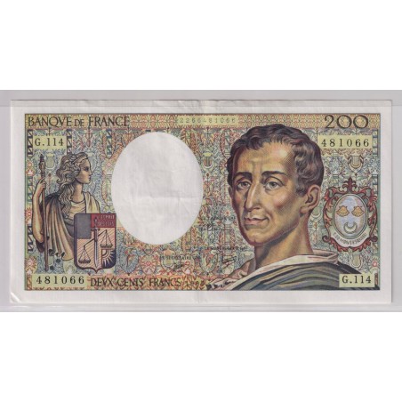 200 Francs Montesquieu - 1990 - G.114 - TTB+