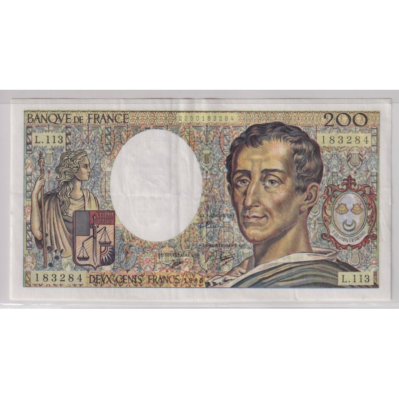 200 Francs Montesquieu - 1990 - L.113 - TTB+