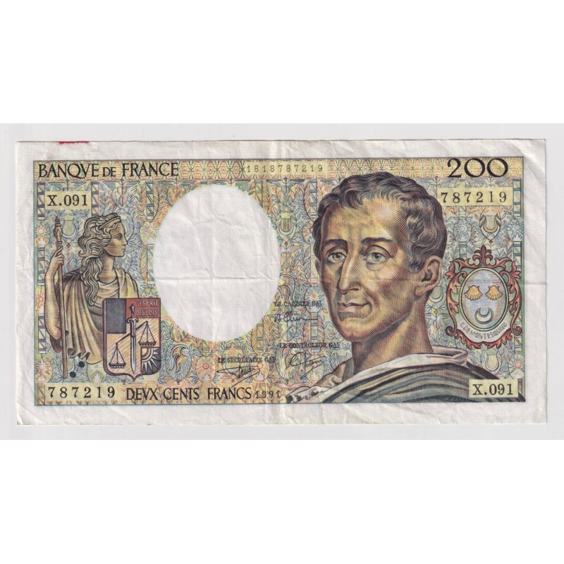200 Francs Montesquieu - 1991 - TTB - visuel non contractuel