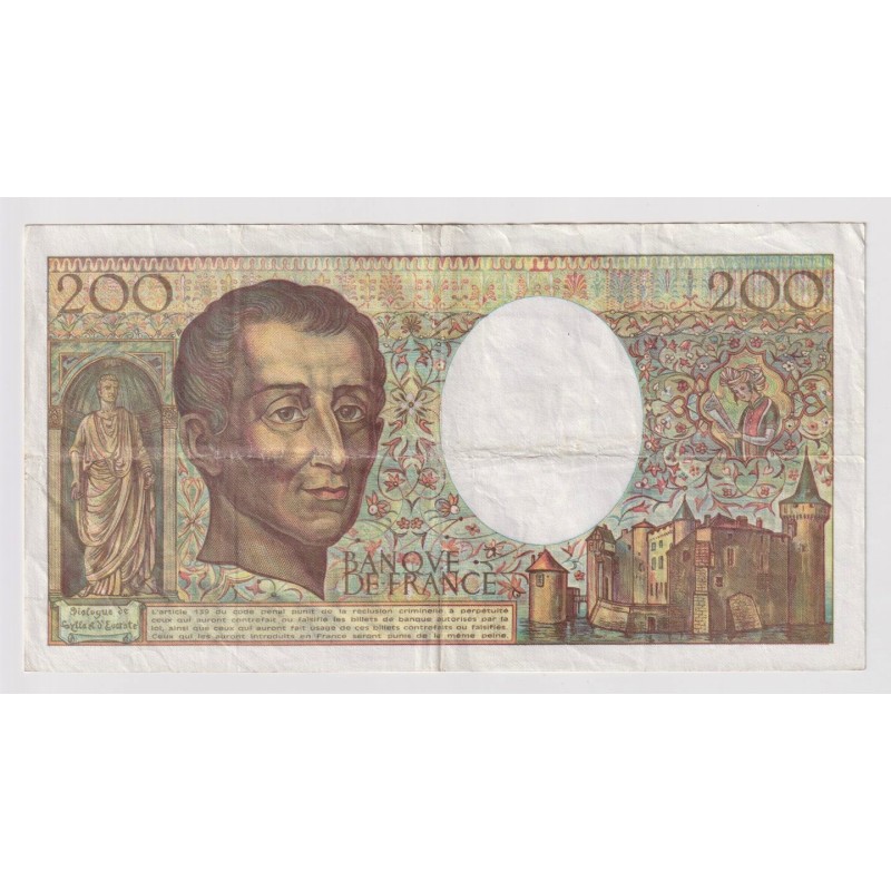200 Francs Montesquieu - 1990 - TTB - visuel non contractuel