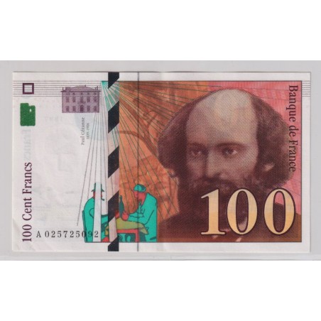 100 Francs Cézanne - 1997 - A - TTB+
