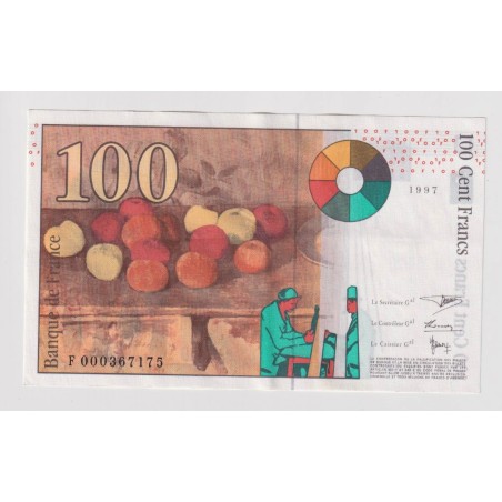 100 Francs Cézanne - 1997 - F - TTB+