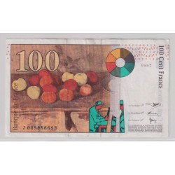 100 Francs Cézanne - 1997 - J - TTB+ 2