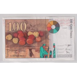 100 Francs Cézanne - 1997 - N - TTB+ 2