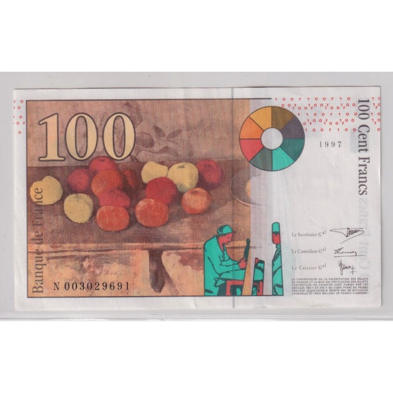 100 Francs Cézanne - 1997 - N - TTB+
