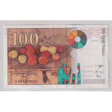 100 Francs Cézanne - 1997 - N - TTB+