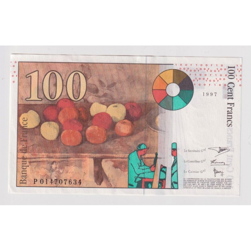 100 Francs Cézanne - 1997 - P - TTB+
