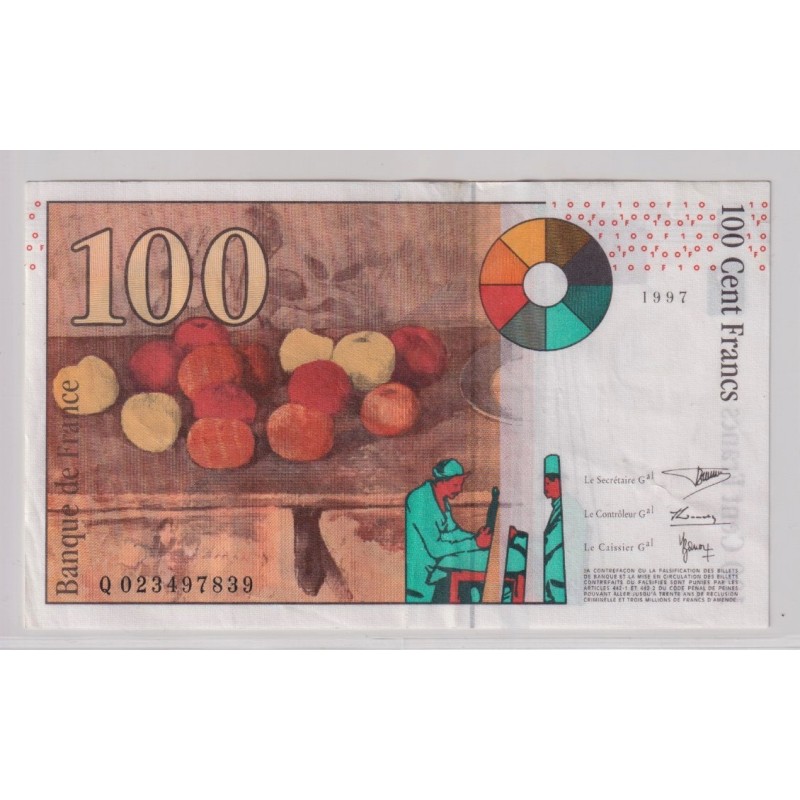 100 Francs Cézanne - 1997 - Q - TTB+